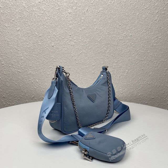 prada女包 普拉達2020新款nylon Hobo手拎包 時尚百搭 prada腋下包 1BH204 Prada單肩斜挎包  pyd2384